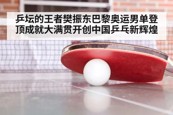 乒坛的王者樊振东巴黎奥运男单登顶成就大满贯开创中国乒乓新辉煌